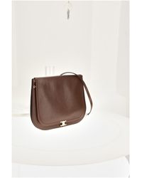 Celine - Shoulder Bag Besace Soft Triomphe Lamb Leather - Lyst