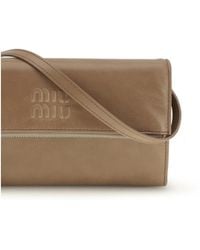 Miu Miu - Leather Pouch Calf Wallets & Purses - Lyst