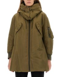 Aspesi - Bomber Jacket With Detachable Hood - Lyst