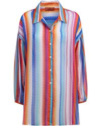 Missoni - Zig Zag-Print Cotton-Blend Shirt - Lyst