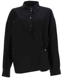 Lemaire - Lemaire Straight Collar Twisted Shirt - Lyst