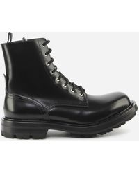 Mens Shoes Boots Casual boots Alexander McQueen Boots Joey Nappa Leather in Black for Men 