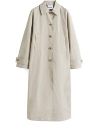 Aspesi - Long Trench Coat With Buttons - Lyst