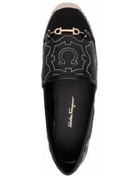 Ferragamo - Gancini Logo-Embroidered Espadrilles Shoe - Lyst