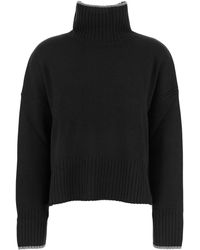 Pinko - Turtleneck Sweater With Back Logo - Lyst