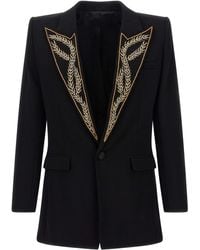 Balmain - Leaf Embroidery Blazer - Lyst