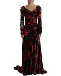Dolce & Gabbana - Elegant Floral A-Line Sheath Dress - Lyst
