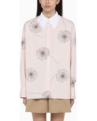 Prada - Peach-Coloured Shirt With Cotton Print - Lyst