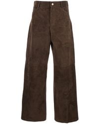 Max Mara - Trousers Fulmine Suede Lambskin - Lyst