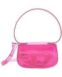 DIESEL - '1Dr' Crossbody Bag With Oval D Patch And Semi-Transparent Design - Lyst