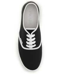 Prada - Sneakers Drill Cotton Upper Lace-Up Shoes - Lyst