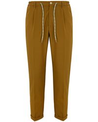 Daniele Alessandrini - Viscose Trousers With Drawstring - Lyst