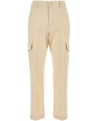 PT Torino - Cream Cotton Blend Cargo Pant - Lyst