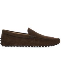 Tod's - Suede Leather Loafers - Lyst
