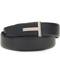 Tom Ford - Reversible Leather Belt Calf Bos Taurus E Braces - Lyst