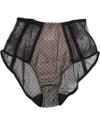 Dolce & Gabbana - Sheer Polka Dot Lace High Waist Underwear Polyamide Clothing - Lyst