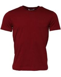 Dolce & Gabbana - Cotton Crew Neck Short Sleeves T-Shirt - Lyst