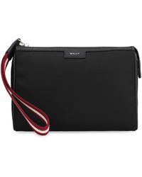 Bally - Code Nylon Pouch-Bag With Logo - Lyst