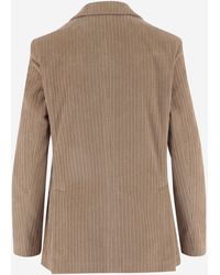 Lardini - Jacket Ribbed Cotton Velvet - Lyst