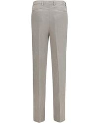 Brunello Cucinelli - Garment Dyed Ginen Gabardine Pants - Lyst