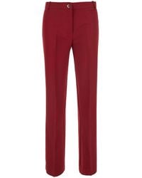 Pinko - High-Waisted Crepe Trousers Polyester - Lyst