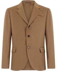 Slowear - Single-Breasted Wool-Blend Blazer Polyester Suit & Dinner Jackets - Lyst