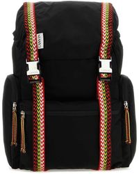 Lanvin - Black Fabric Curb Backpack - Lyst