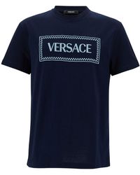 Versace - Crewneck T-Shirt With 90' Logo Print - Lyst