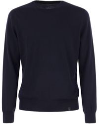 Fay - Wool Crew-Neck Pullover - Lyst