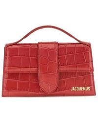 Jacquemus - Jacquemus Crocodile-Embossed Calf Leather Top Handle Bag - Lyst