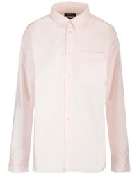 A.P.C. - Long-Sleeved Straight-Hem Shirt - Lyst