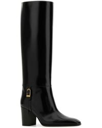 Saint Laurent - Leather Julia 70 Boots - Lyst