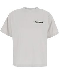 Balenciaga - Round Neck T-Shirt Cotton T-Shirts & Jerseys - Lyst