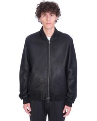 Low Brand Leather Jacket In Leather - Black