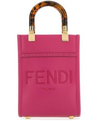 Fendi - Fuchsia Leather Mini Sunshine Handbag - Lyst