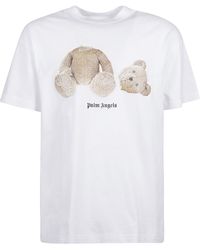 Palm Angels Black Leopard Bear T-Shirt for Women