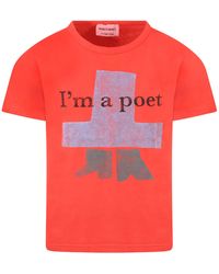 Bobo Choses T-shirt For Kids With Writing - Red