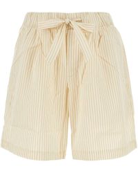 Tekla - Embroidered Cotton Pyjama Shorts - Lyst