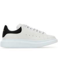McQueen - 'Oversize' Calfskin Leather Sneakers With Contrast Heel - Lyst