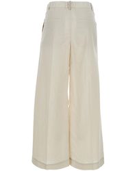 Brunello Cucinelli - Pants Wide-Leg Cotton Trousers - Lyst
