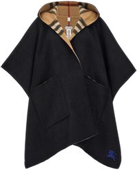 Burberry - Reversible Hooded Cape Capes - Lyst
