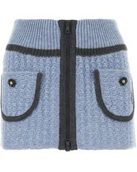 Cormio - Cerulean Wool Blend Mini Skirt - Lyst