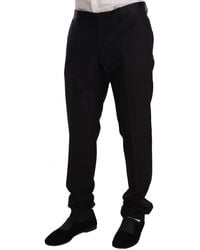 Dolce & Gabbana - Wool Formal Tuxedo Trouser Pants Virgin Silk Polyester - Lyst