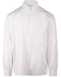 Saint Laurent - Button Detailed Long-Sleeved Shirt - Lyst