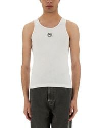 Marine Serre - Ribbed Tank Top With Moon Logo - Lyst
