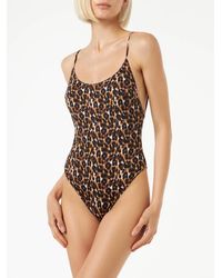 Mc2 Saint Barth - Leopard Print One Piece Swimsuit - Lyst