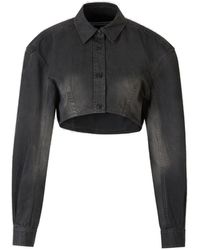 Alexander Wang - Button-Up Cropped Jacket - Lyst