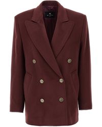 Etro - Double-Breasted Wool-Cashmere Blazer - Lyst