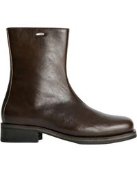 Our Legacy - Deep Italian Leather Ankle Boot With Vibram Sole - Lyst