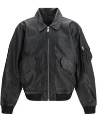 Alpha Industries - Cwu-36-P Leather Uv Bomber Jacket Sheep - Lyst